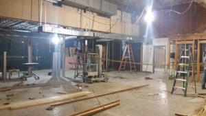 Makerspace construction is underway at William B. Travis